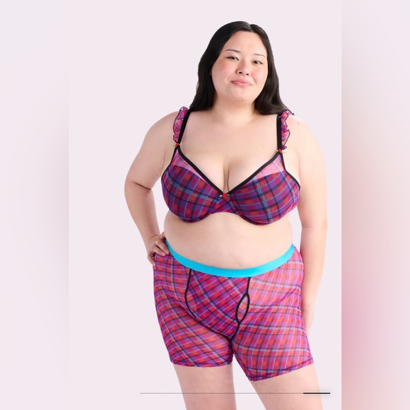 Vibrant Plaid Women's Boxer Briefs - Picture 7 of 7